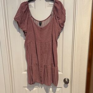 Wild Fable Dusty Pink Tiered Dress